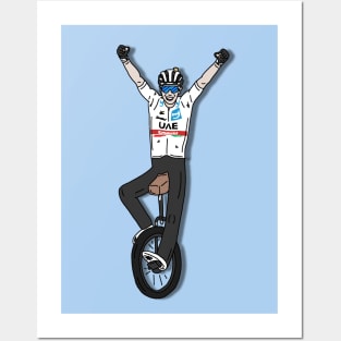 Tadej Pogacar Tour de France 2022 - White jersey Posters and Art